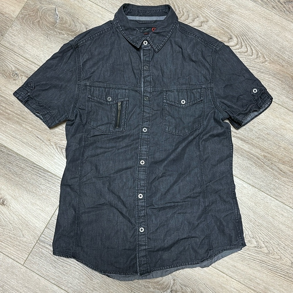 G by GUESS denim button down shirt
